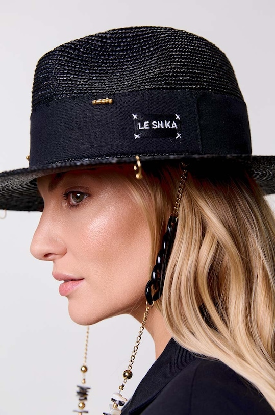 Akcesoria LE SH KA headwear kapelusz Black Fedora BlackFedora czarny