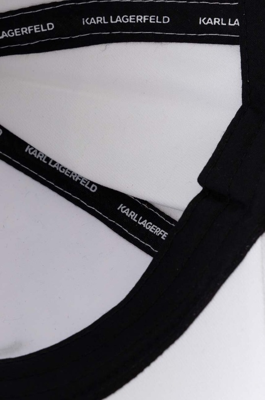 Памучна шапка с козирка Karl Lagerfeld бял 245W3408