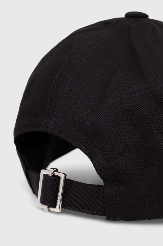 Bavlněná baseballová čepice Karl Lagerfeld 245W3408 černá AW24