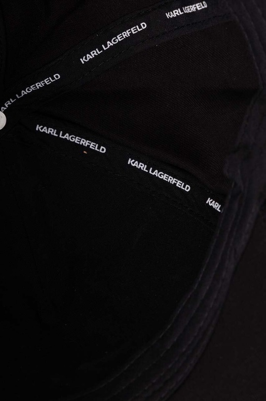 Bavlněná baseballová čepice Karl Lagerfeld černá 245W3408