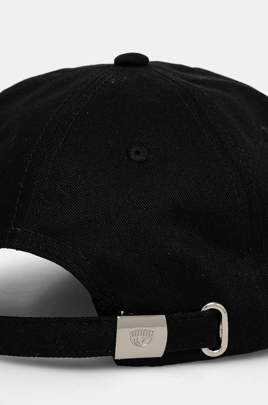 Chiara Ferragni șapcă de baseball din bumbac 77SBZK16 negru AW24
