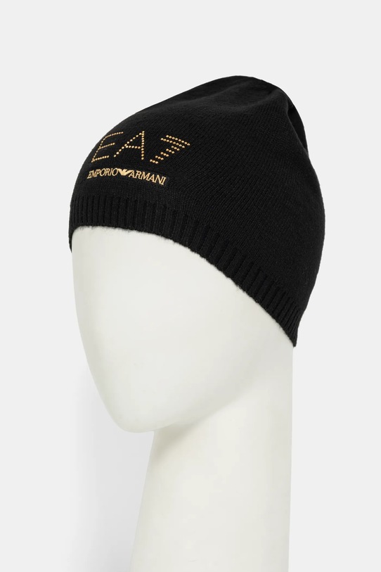 EA7 Emporio Armani caciula si esarfa din amestec de lana 4F200.282000.00020 negru AW24