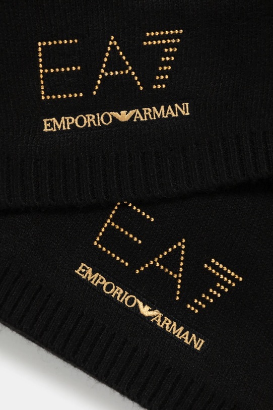 EA7 Emporio Armani caciula si esarfa din amestec de lana negru 4F200.282000.00020