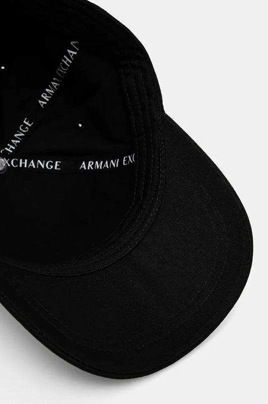 Armani Exchange șapcă de baseball din bumbac negru XW000083.AF10526