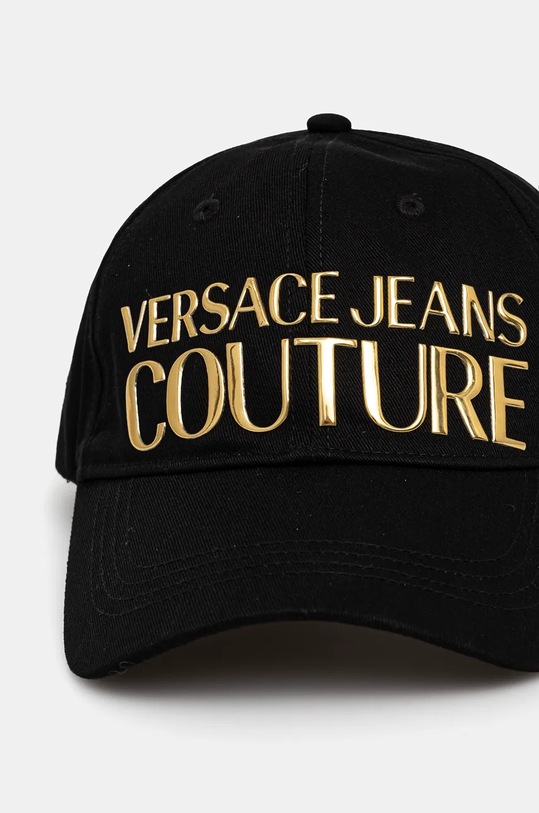 Akcesoria Versace Jeans Couture czapka z daszkiem bawełniana 77HAZK32.ZG207 czarny