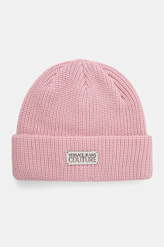 Čepice Versace Jeans Couture hrubá růžová 77HAZK50.ZG291