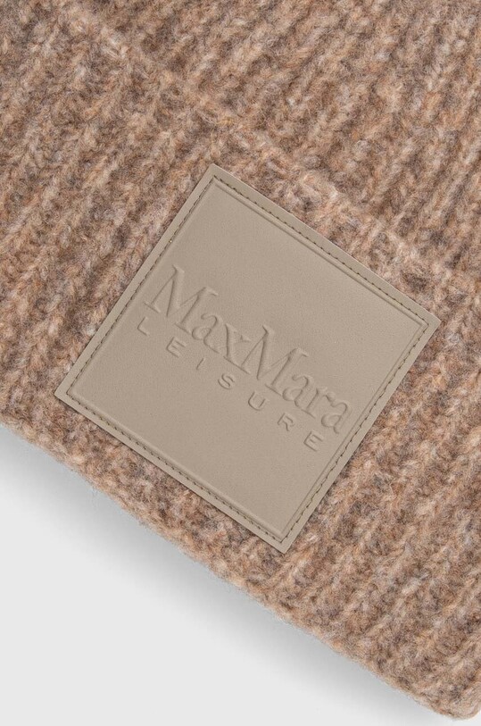 Vlněná čepice Max Mara Leisure 2426576018600 béžová AW24
