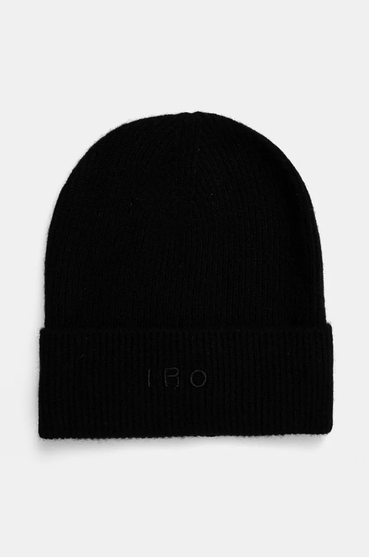 Kašmírová čepice IRO nášivka černá WP71LIAMA