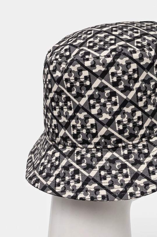 Akcesoria Tory Burch kapelusz bawełniany Prismatic T Monogram 162760.001 szary