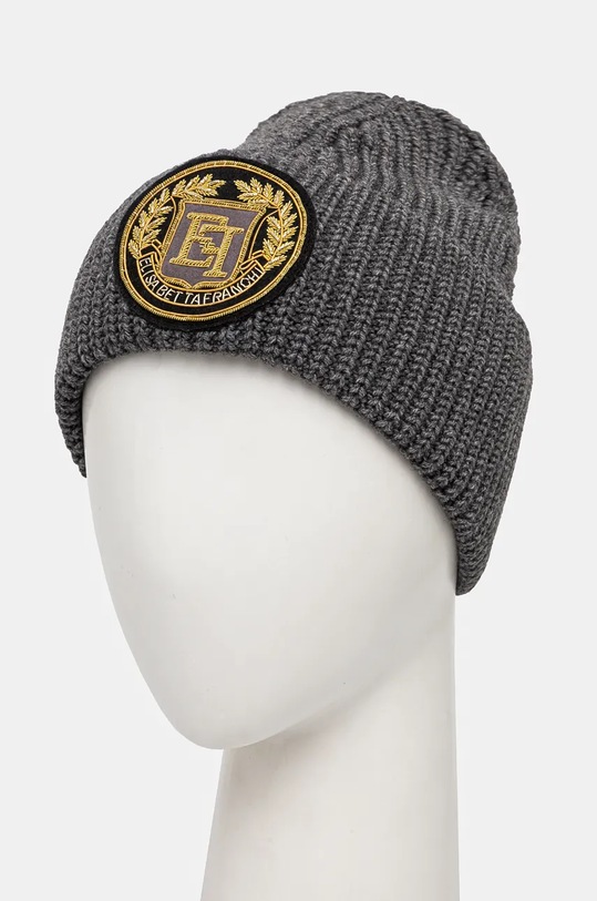 Elisabetta Franchi czapka z domieszką wełny CL03T47E2 szary AW24