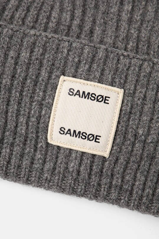Doplnky Vlnená čiapka Samsoe Samsoe SAMSOE F24300118 sivá