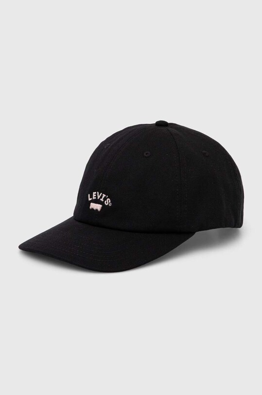 Хлопковая кепка Levi's аппликация чёрный 000AG.0000