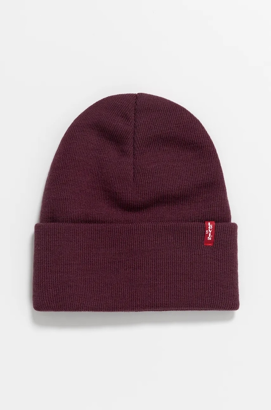 Шапка и шал Levi's 000JT.0001 бордо AW24