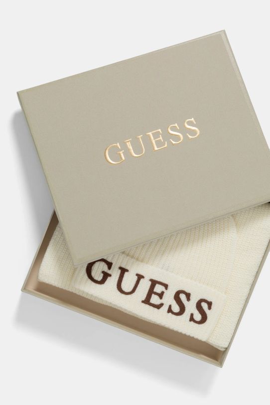 Guess czapka i szalik GFBOXW.P4402 beżowy