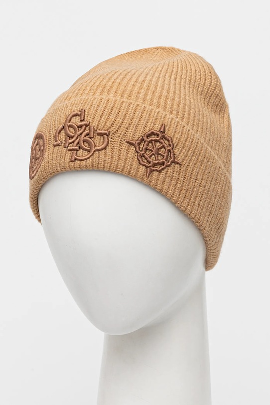 Čepice z vlněné směsi Guess AW5177.POL01 béžová AW24