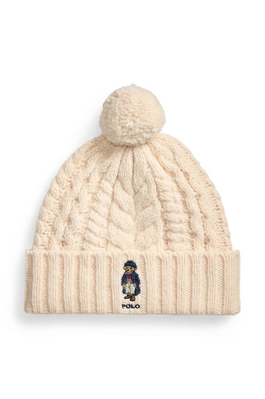 Vlnená čiapka Polo Ralph Lauren jednofarebný béžová 455961991