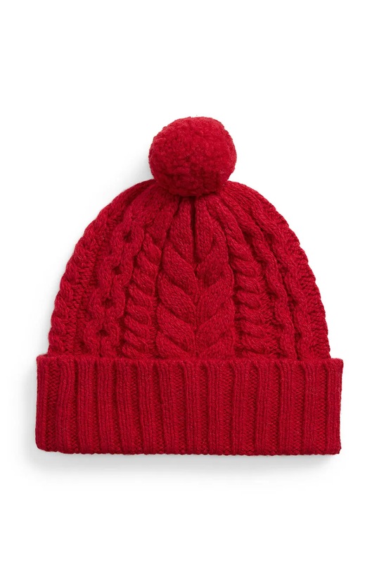 Вълнена шапка Polo Ralph Lauren 455961991 червен NC24