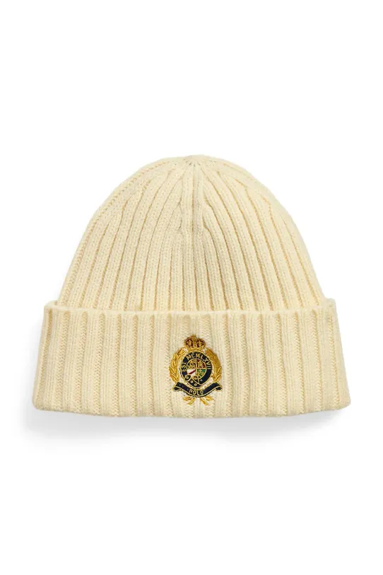 Vunena kapa Polo Ralph Lauren bez uzorka bež 455961984