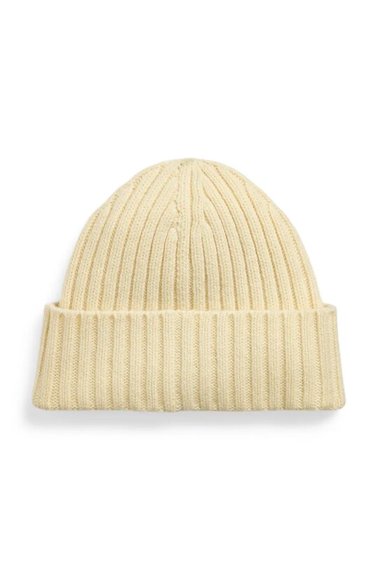 Шерстяная шапка Polo Ralph Lauren 455961984 бежевый AW24