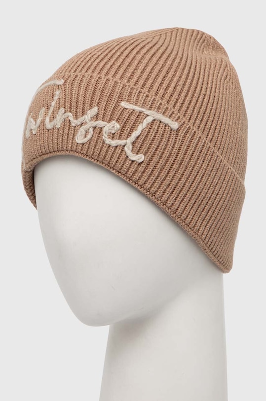 Čepice z vlněné směsi Twinset 242TA4152 hnědá AW24