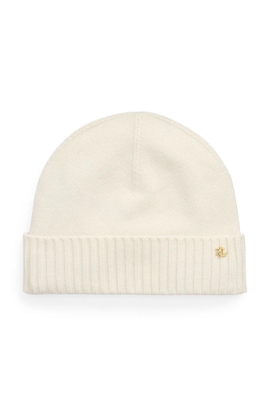 Шапка с вълна Lauren Ralph Lauren с вълна бежов 454960057