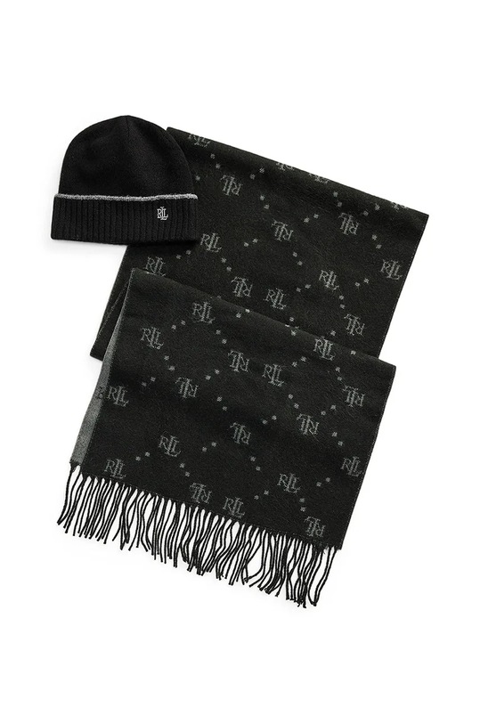 Čepice a šála Lauren Ralph Lauren středně silná černá 454960062