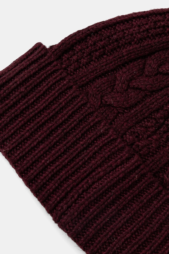 Шапка с примесью шерсти Lauren Ralph Lauren 454960084 бордо AW24