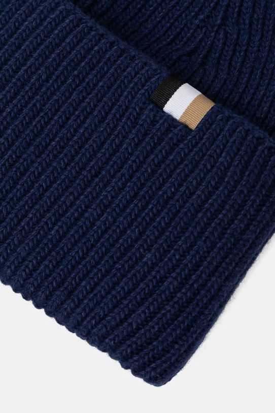 Шапка с примесью шерсти BOSS 50497808 голубой AW25