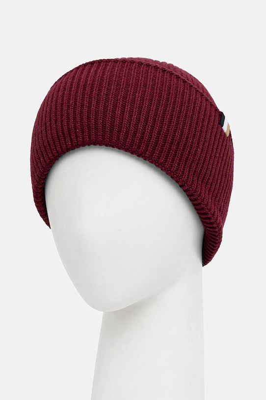 BOSS czapka z domieszką wełny 50497808 bordowy AW25