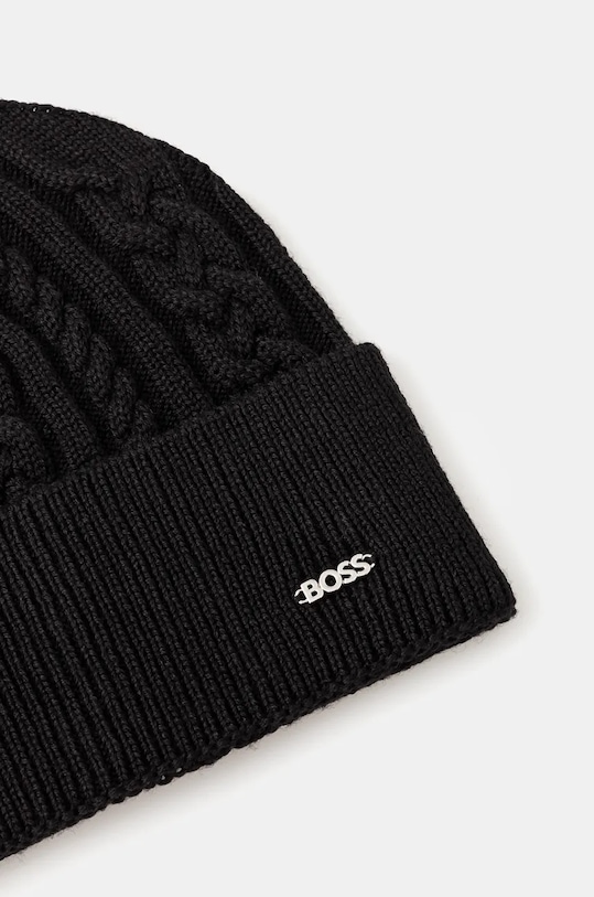 Akcesoria BOSS czapka wełniana 50524289 czarny