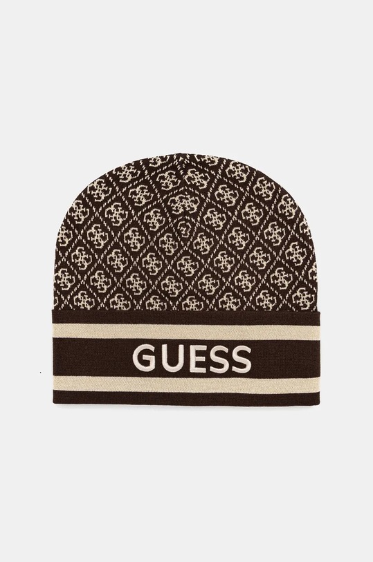 Čepice Guess SEVYN s příměsí vlny hnědá W4BZ21.Z3JD2