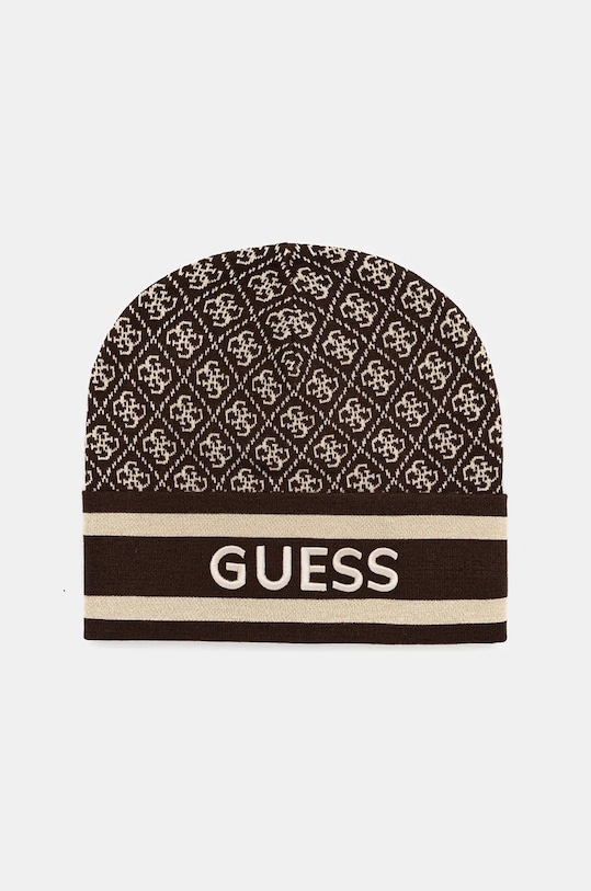 Čepice Guess SEVYN s příměsí vlny hnědá W4BZ21.Z3JD2