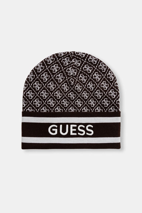 Guess czapka SEVYN z domieszką wełny brązowy W4BZ21.Z3JD2