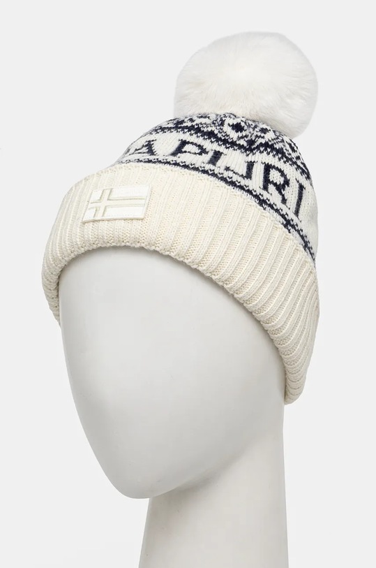 Napapijri sapka gyapjú keverékből F-Soiusa NP0A4IJA2061 fehér AW24