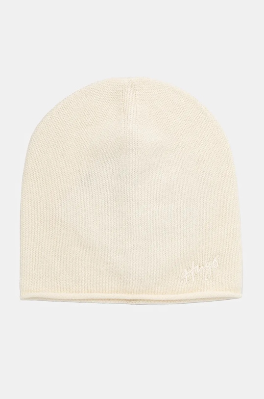 Kašmírová čepice HUGO vlna béžová 50522793