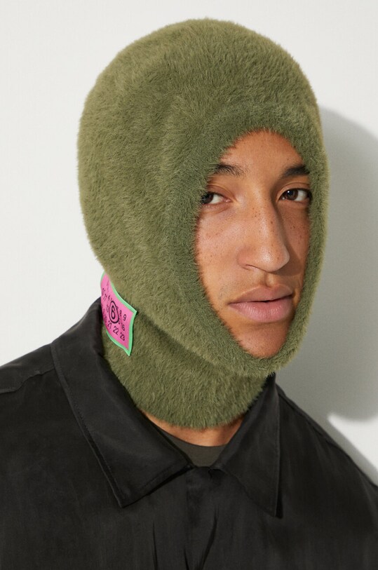 MM6 Maison Margiela balaclava green S62TC0042.M13073