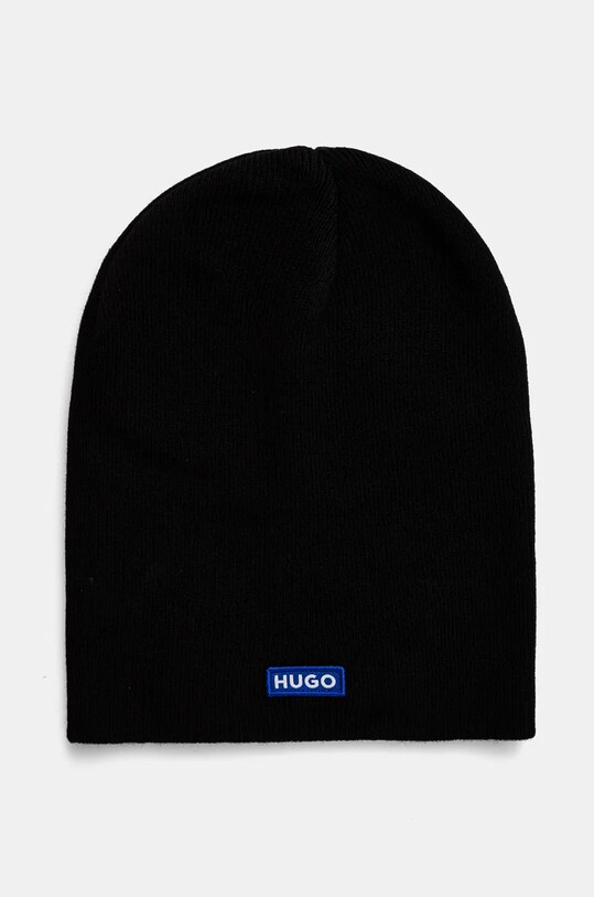 HUGO Blue czapka bawełna czarny 50522781