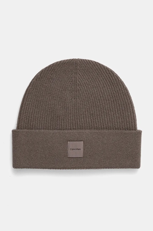 Calvin Klein czapka wełniana wełna szary K60K612584