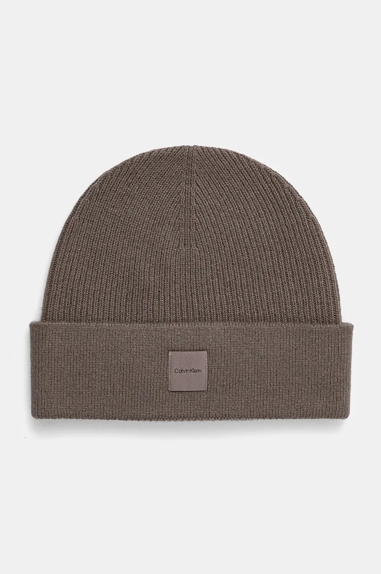 Calvin Klein czapka wełniana wełna szary K60K612584