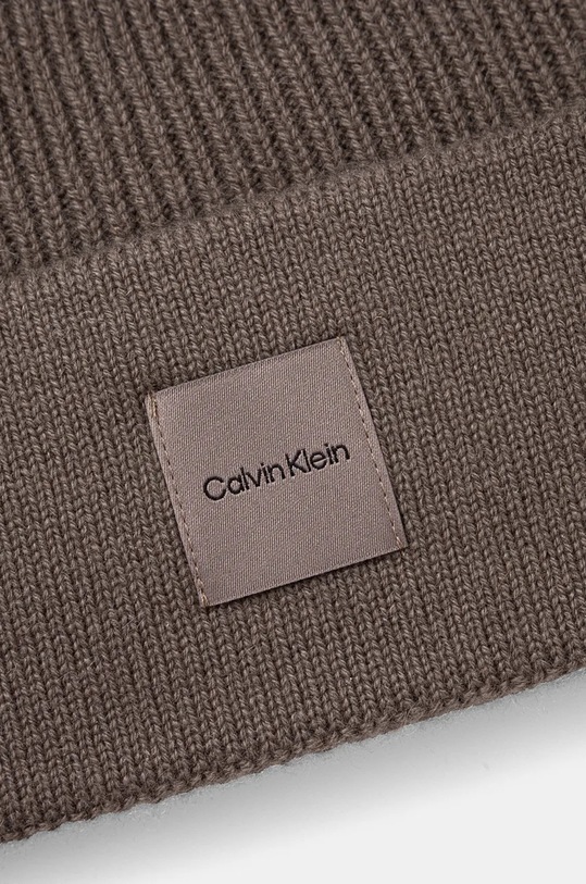Akcesoria Calvin Klein czapka wełniana K60K612584 szary