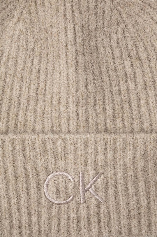 Calvin Klein czapka wełniana K60K612586 beżowy AW24