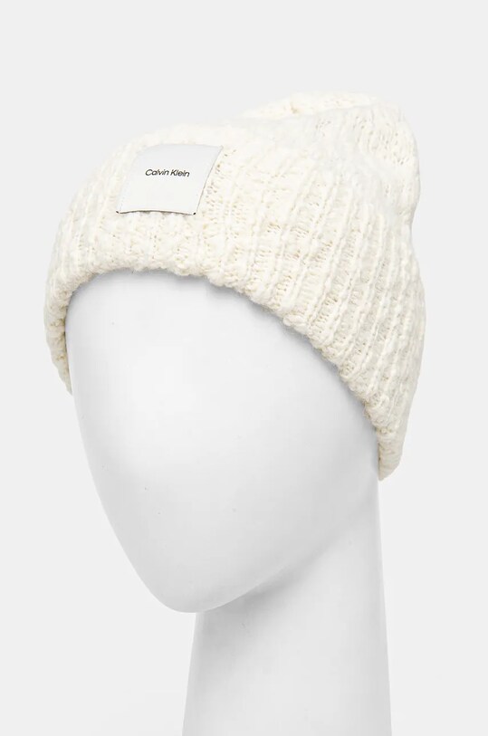 Шапка с примесью шерсти Calvin Klein K60K612593 бежевый NC24