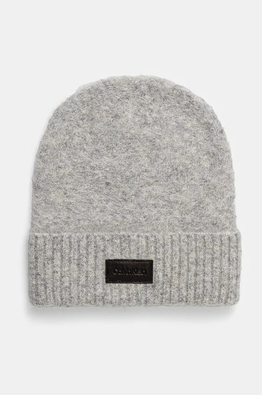 Calvin Klein czapka wełniana wełna szary K60K612594