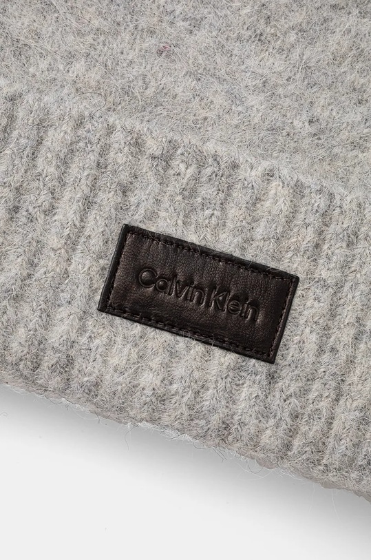Akcesoria Calvin Klein czapka wełniana K60K612594 szary