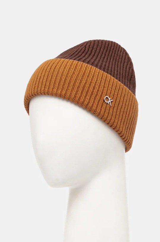 Calvin Klein caciula de lana K60K612598 maro AW24