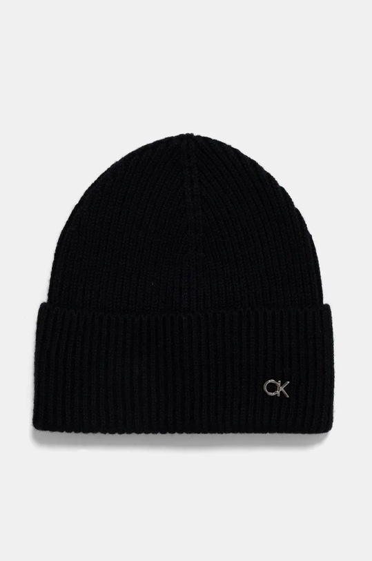 Calvin Klein czapka i szalik wełniany K60K612621 czarny AW24