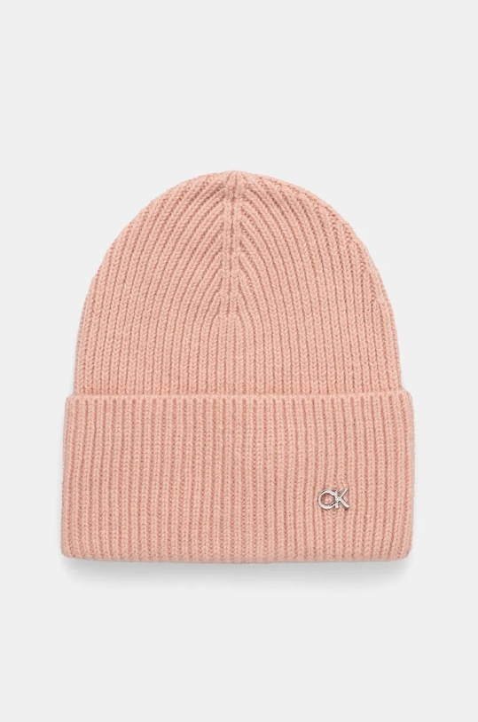 Volnena kapa in naglavni trak Calvin Klein K60K612622 roza AW24