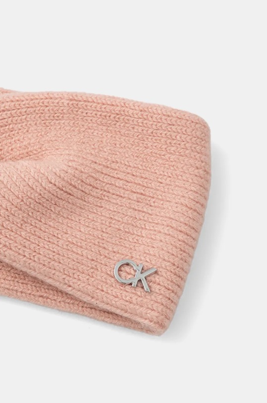 Volnena kapa in naglavni trak Calvin Klein K60K612622 roza