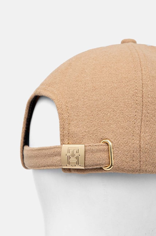 Accesorii Tommy Hilfiger șapcă din amestec de lână AW0AW16620 bej