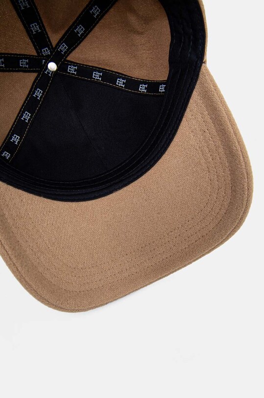 Tommy Hilfiger cappello con visiera con aggiunta di cotone beige AW0AW16620